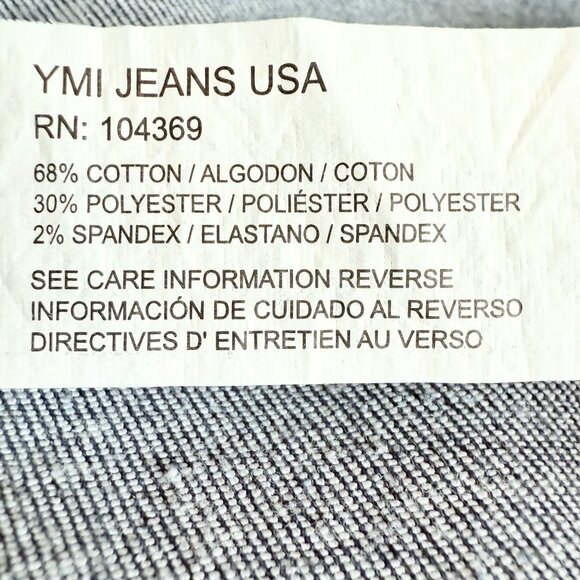 YMI Women's High-Rise Wide Leg Mid Rise Stretch Blue Cargo Jeans Size Small NWT - Picture 7 of 11